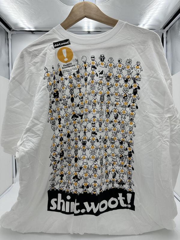 Shirt.Woot 1 Year Anniversary White T-Shirt 2742/4100 2XL