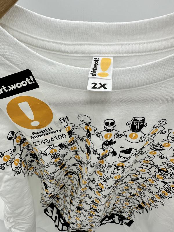 Shirt.Woot 1 Year Anniversary White T-Shirt 2742/4100 2XL